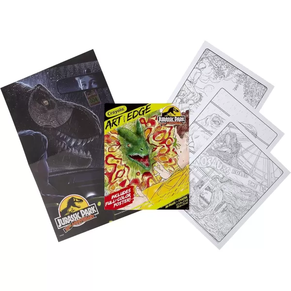 imageCrayola Art with Edge Jurassic Park Coloring Pages 28pgs Adult Coloring Jurassic Park Merchandise Gift for Teens