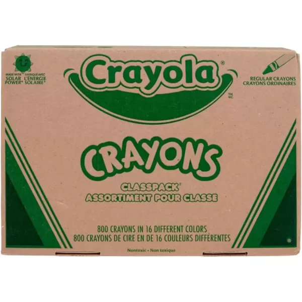 imageCrayola Bulk Crayon Classpack  800ct 16 Colors Back to School Supplies Kids Crayons Teacher Classroom Must Haves 31 Count Pack of 1