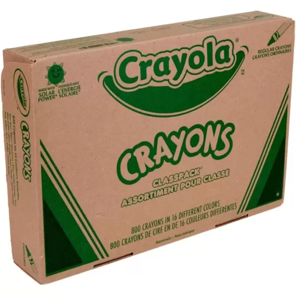 imageCrayola Bulk Crayon Classpack  800ct 16 Colors Back to School Supplies Kids Crayons Teacher Classroom Must Haves 31 Count Pack of 1