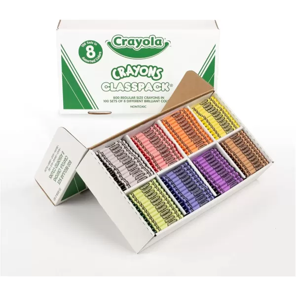 imageCrayola Bulk Crayon Classpack  800ct 16 Colors Back to School Supplies Kids Crayons Teacher Classroom Must Haves 31 Count Pack of 800