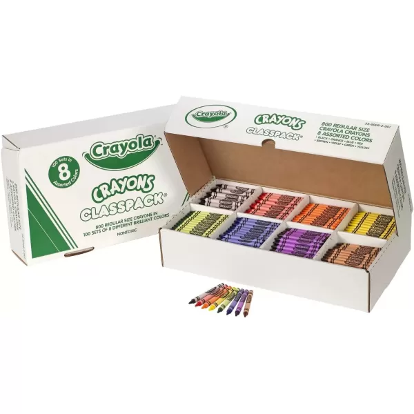 imageCrayola Bulk Crayon Classpack  800ct 16 Colors Back to School Supplies Kids Crayons Teacher Classroom Must Haves 31 Count Pack of 800