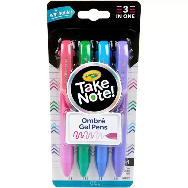 imageCrayola Colored Gel Pens for Kids and Adult Coloring Washable Pens Medium Point 14 Count4 Count