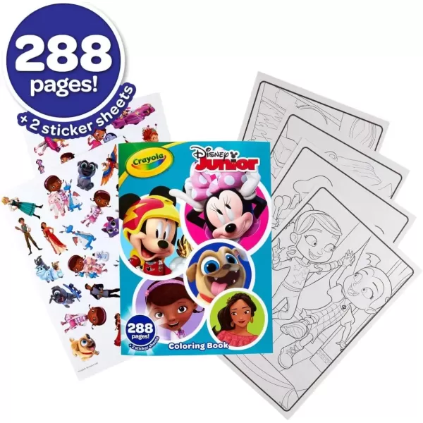 imageCrayola Disney Coloring Book 288pgs Disney Sticker ampamp Coloring Book for Kids Disney Toys ampamp Gifts Stocking Stuffer for Girls ampamp Boys 3Disney Jr