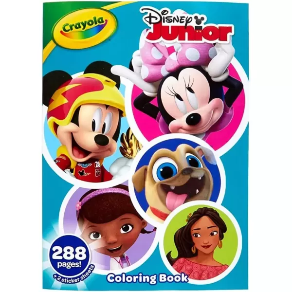 imageCrayola Disney Coloring Book 288pgs Disney Sticker ampamp Coloring Book for Kids Disney Toys ampamp Gifts Stocking Stuffer for Girls ampamp Boys 3Disney Jr
