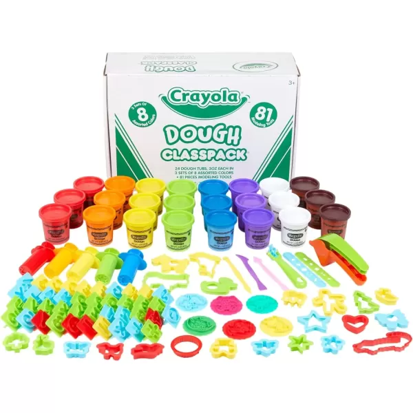 imageCrayola Dough Classpack  8 Assorted Colors 48 Count 3oz Kids Dough Classroom Supplies for Teachers ampamp Art Projects Nontoxic Ages 3100 Pieces