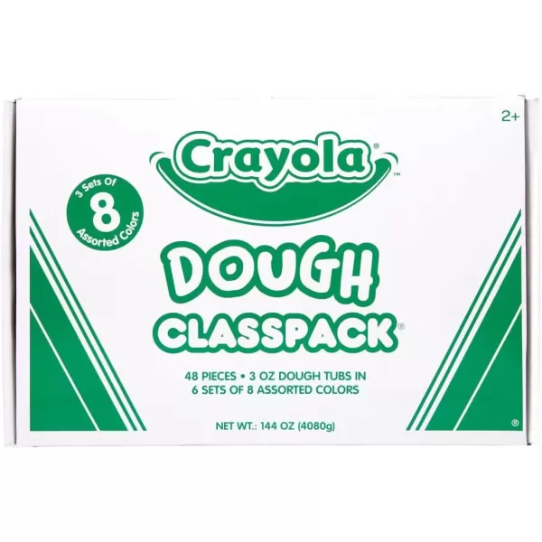 imageCrayola Dough Classpack  8 Assorted Colors 48 Count 3oz Kids Dough Classroom Supplies for Teachers ampamp Art Projects Nontoxic Ages 348 Count