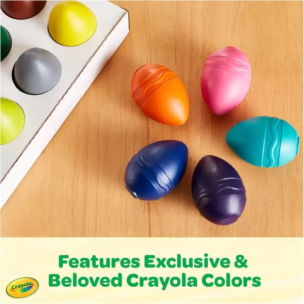 imageCrayola Egg Crayons 12ct Washable Toddler Crayons Jumbo Crayons for Toddlers Preschool Art Supplies Toddler Gifts Ages 1