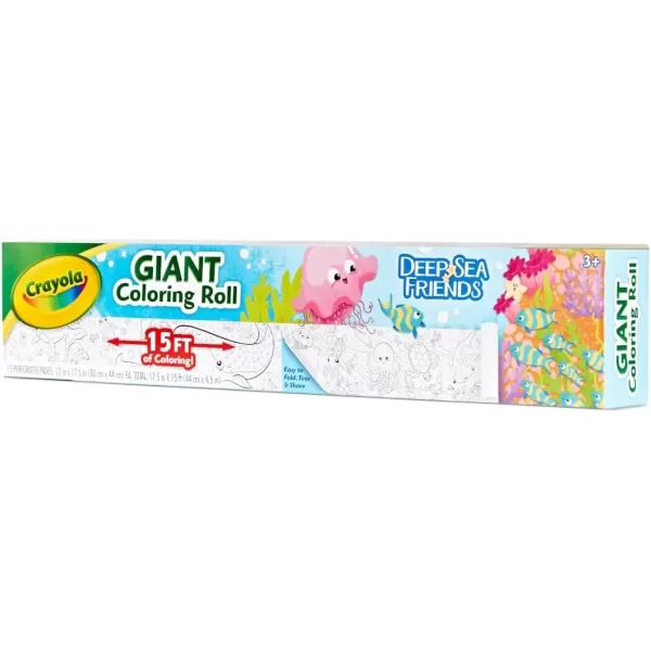imageCrayola Giant Coloring Roll 15 Perforated Ocean Coloring Pages Gift for Kids Ages 3 4 5 6