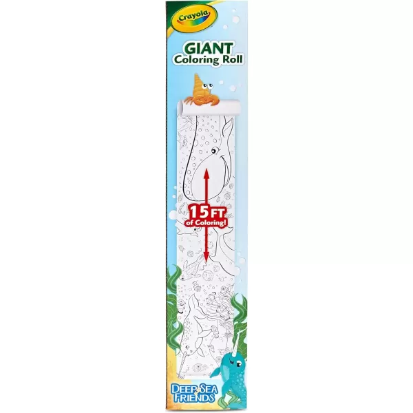 imageCrayola Giant Coloring Roll 15 Perforated Ocean Coloring Pages Gift for Kids Ages 3 4 5 6