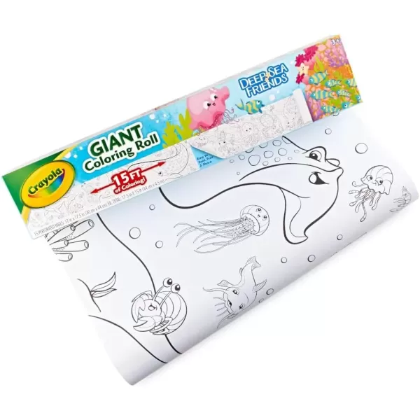 imageCrayola Giant Coloring Roll 15 Perforated Ocean Coloring Pages Gift for Kids Ages 3 4 5 6