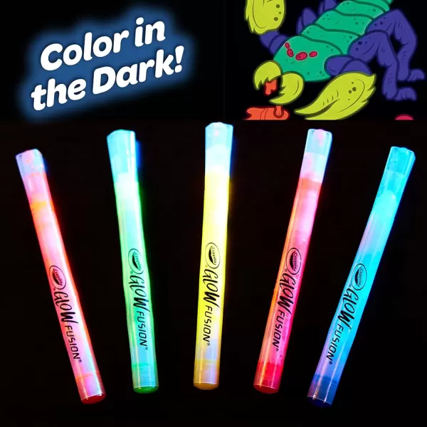 imageCrayola Glow Fusion Glow in The Dark Coloring Set with Markers Mythical Creature Coloring Pages Gift for KidsAlien  Monsters