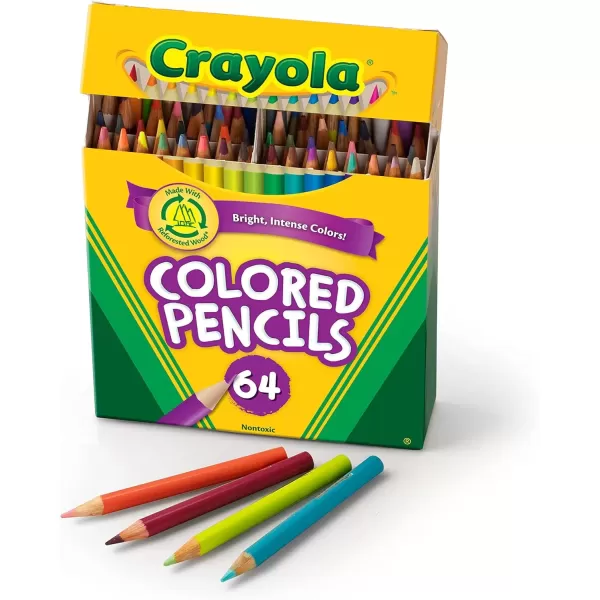 imageCrayola Mini Colored Pencils Colors may vary Coloring Supplies for Kids 64 Count Gift64 Count Pack of 2