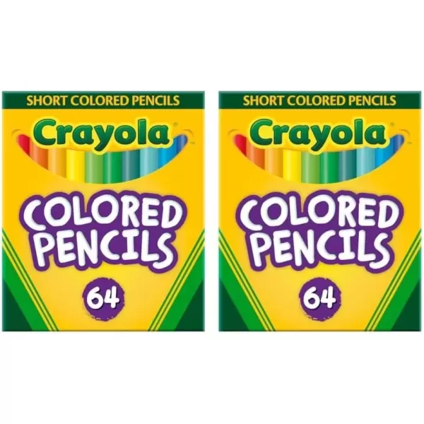 imageCrayola Mini Colored Pencils Colors may vary Coloring Supplies for Kids 64 Count Gift64 Count Pack of 2