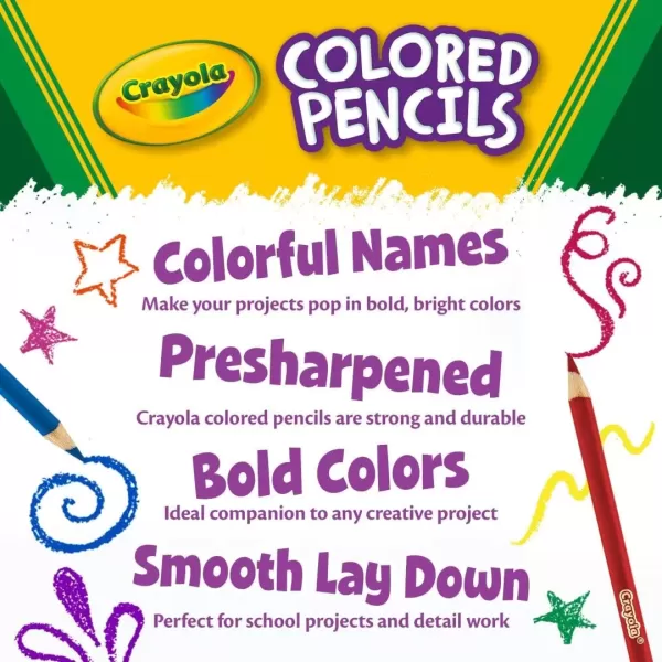 imageCrayola Mini Colored Pencils Colors may vary Coloring Supplies for Kids 64 Count Gift64 Count Pack of 2
