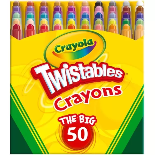 imageCrayola Mini Twistables Crayons 50ct Crayons for Kids Arts ampamp Crafts Supplies Toddler Crayons for Coloring Books Stocking Stuffers
