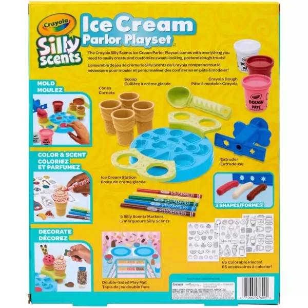 imageCrayola Silly Scents Ice Cream Toy Kids Modeling Dough Play Food Toy with Scented Markers Gifts 4