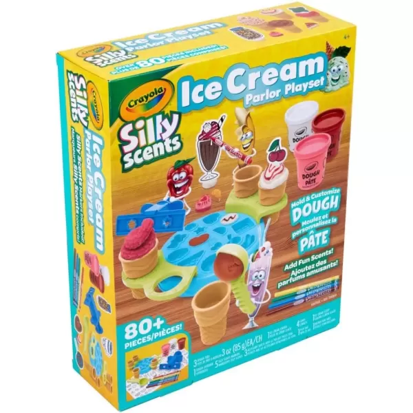 imageCrayola Silly Scents Ice Cream Toy Kids Modeling Dough Play Food Toy with Scented Markers Gifts 4