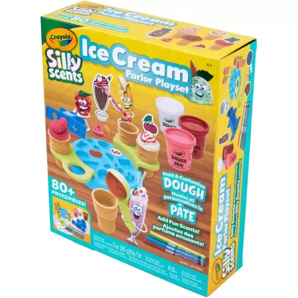 imageCrayola Silly Scents Ice Cream Toy Kids Modeling Dough Play Food Toy with Scented Markers Gifts 4