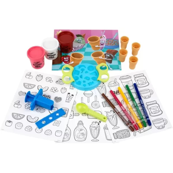 imageCrayola Silly Scents Ice Cream Toy Kids Modeling Dough Play Food Toy with Scented Markers Gifts 4