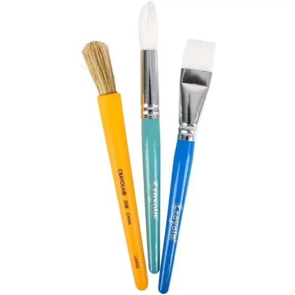 imageCrayola Spill Proof Paint Set 25ct Washable Paint for Kids Kids Craft Supplies Holiday Gift for Toddlers ampamp Kids Nontoxic 3Paintbrush Variety Pack