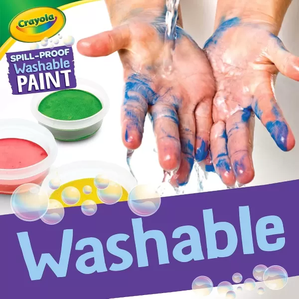 imageCrayola Spill Proof Paint Set 25ct Washable Paint for Kids Kids Craft Supplies Holiday Gift for Toddlers ampamp Kids Nontoxic 3Spill Proof Paint
