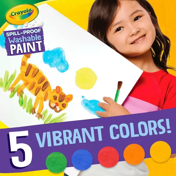 imageCrayola Spill Proof Paint Set 25ct Washable Paint for Kids Kids Craft Supplies Holiday Gift for Toddlers ampamp Kids Nontoxic 3Spill Proof Paint