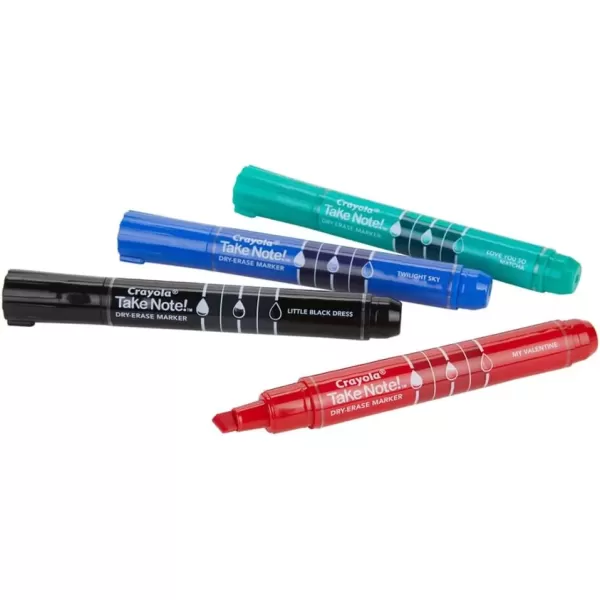 imageCrayola Take Note Dry Erase Markers Fine Line 4 CountBroad Line Multicolor