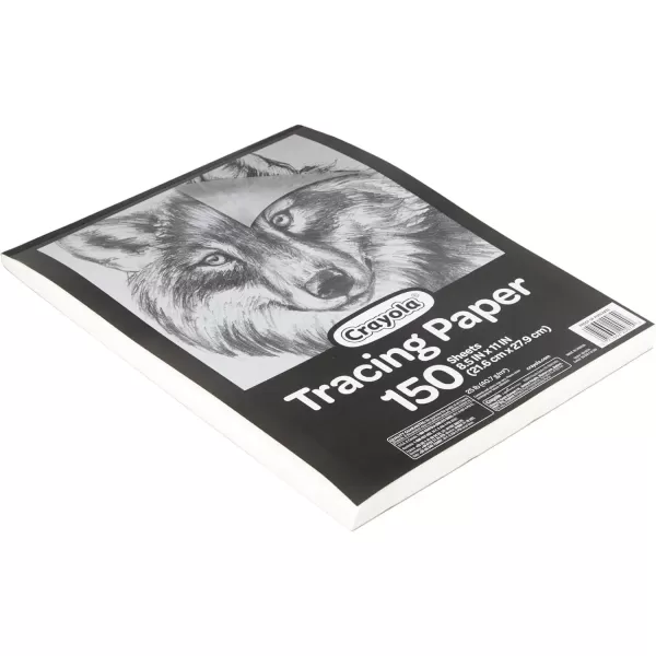 imageCrayola Tracing Paper 8 12 X 11 Transparent Vellum Paper for Tracing Pads 150 Sheets Amazon ExclusivePaper