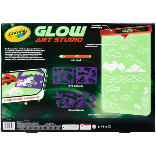 imageCrayola Travel Glow Art Studio Glow in The Dark Toys Kids Gifts for Girls and Boys Ages 6 7 8 9Art Studio