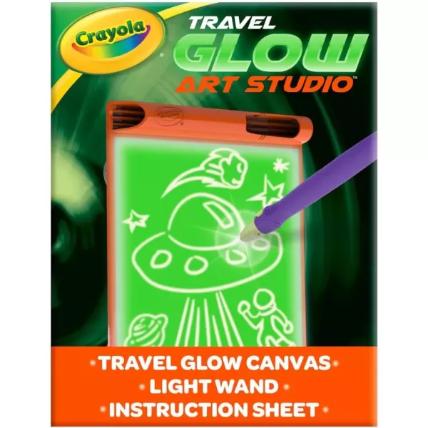 imageCrayola Travel Glow Art Studio Glow in The Dark Toys Kids Gifts for Girls and Boys Ages 6 7 8 9Travel