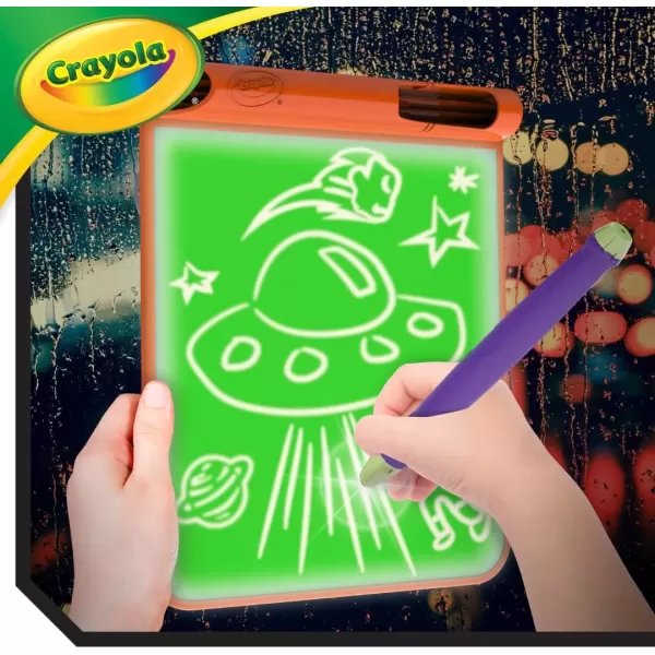 imageCrayola Travel Glow Art Studio Glow in The Dark Toys Kids Gifts for Girls and Boys Ages 6 7 8 9Travel