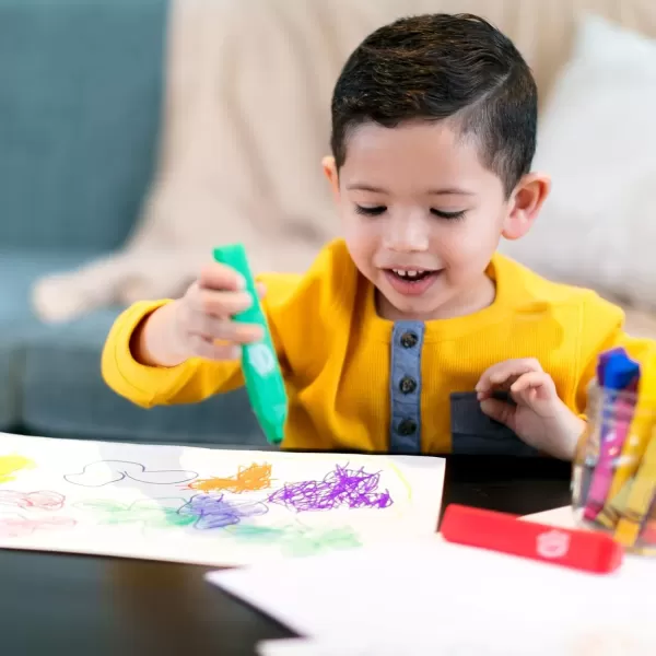imageCrayola Triangle Toddler Markers 8ct Easy Grip Washable Markers for Toddlers Toddler Arts Supplies Stocking Stuffers ampamp Holiday Gifts
