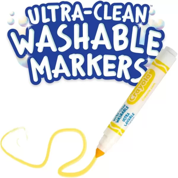 imageCrayola Ultra Clean Washable Markers 12 Boxes Bulk Markers for Kids 10 Broad Line Markers Teacher Classroom Must Have
