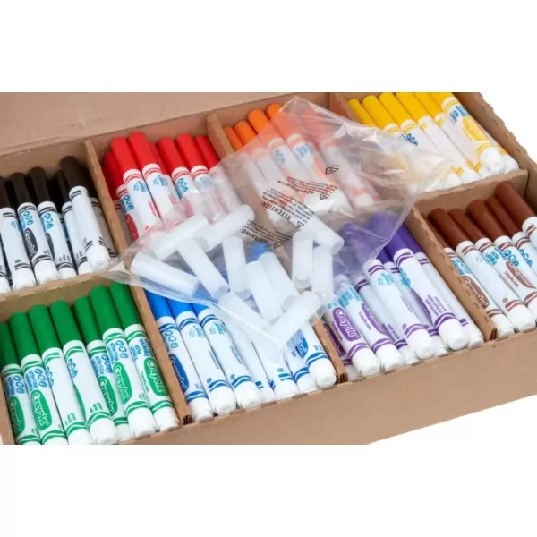 imageCrayola Ultra Clean Washable Markers Classpack 200 Count Bulk Markers for Classrooms School Supplies for Kids 10 ColorsBroad Line
