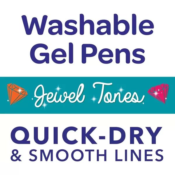imageCrayola Washable Gel Pens In Jewel Tones Office ampamp School Supplies 10Mm Medium Pt 6 Count