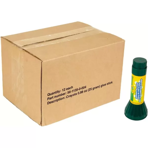 imageCrayola Washable Glue Stick 088 oz Dries Clear Pack of 12