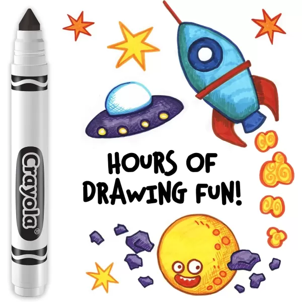 imageCrayola Washable Markers  Blue 12ct Kids Broad Line Markers Bulk Markers for Classrooms ampamp TeachersBlack
