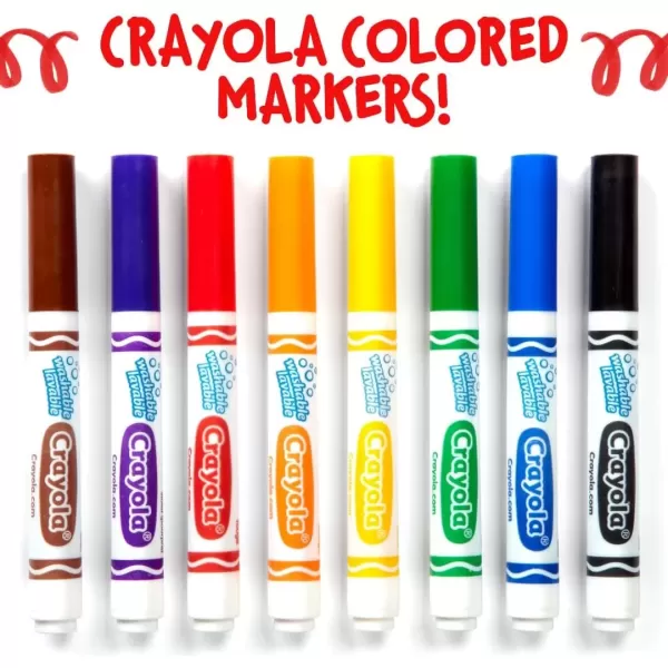 imageCrayola Washable Markers  Blue 12ct Kids Broad Line Markers Bulk Markers for Classrooms ampamp TeachersBrown
