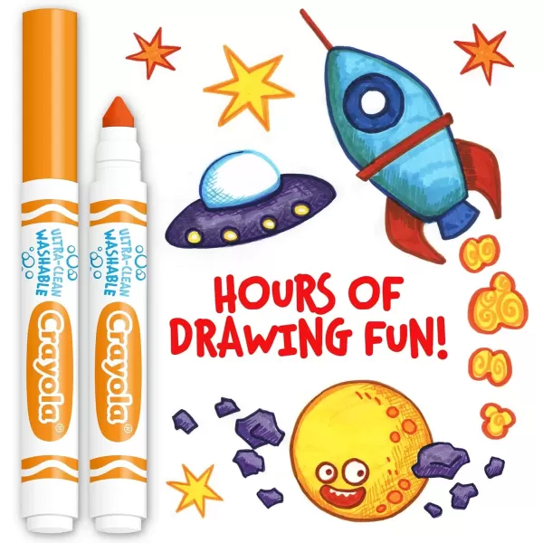 imageCrayola Washable Markers  Blue 12ct Kids Broad Line Markers Bulk Markers for Classrooms ampamp TeachersOrange