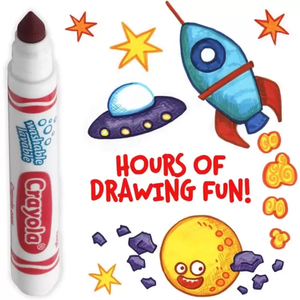 imageCrayola Washable Markers  Blue 12ct Kids Broad Line Markers Bulk Markers for Classrooms ampamp TeachersRed