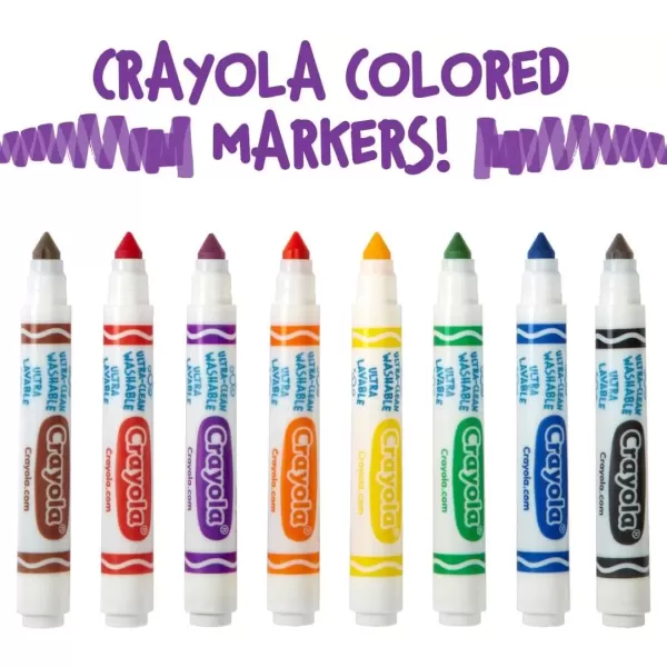 imageCrayola Washable Markers  Blue 12ct Kids Broad Line Markers Bulk Markers for Classrooms ampamp TeachersViolet