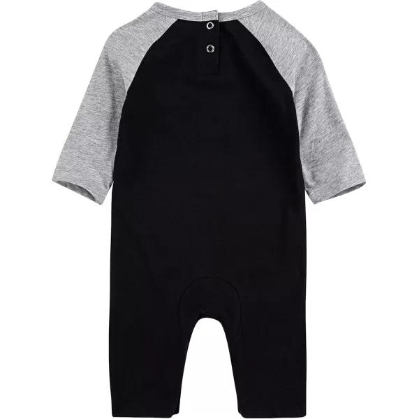 imageCrayola babygirls Long Sleeve Coverall BodysuitBlackGrey