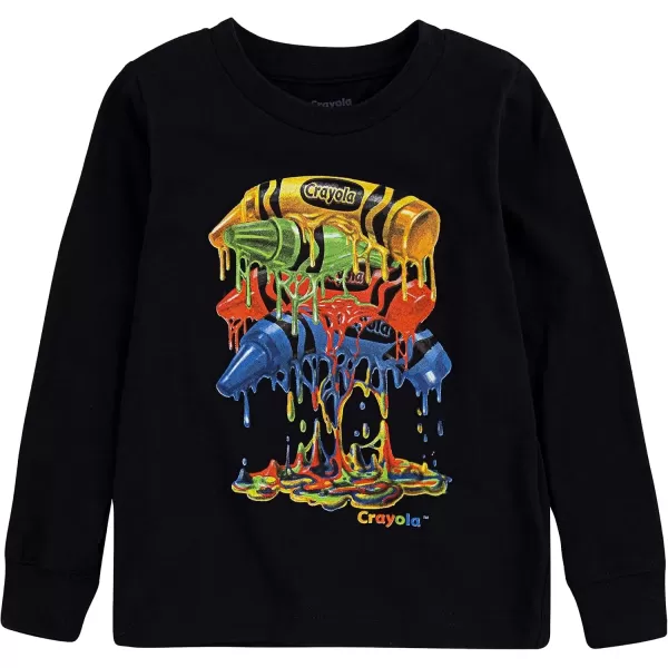 imageCrayola boys Long Sleeve Graphic Tshirt and Jogger Pants 2piece SetBlackRed