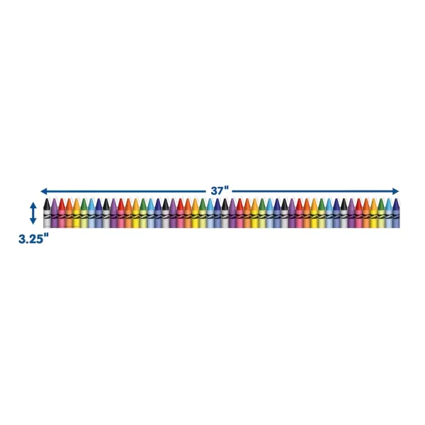 imageEureka Classic Crayola Decorative Classroom and Bulletin Board Trim for Teachers 325quot Wide 12 Strips for 37 Total Feet