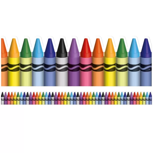 imageEureka Classic Crayola Decorative Classroom and Bulletin Board Trim for Teachers 325quot Wide 12 Strips for 37 Total Feet
