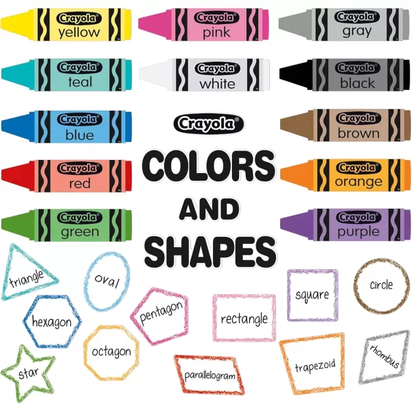 imageEureka Crayola Colors and Shapes Classroom Bulletin Board Set for Teachers 28 PiecesOSFA