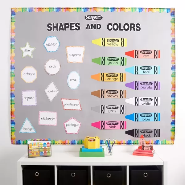 imageEureka Crayola Colors and Shapes Classroom Bulletin Board Set for Teachers 28 PiecesOSFA