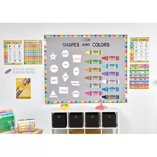 imageEureka Crayola Colors and Shapes Classroom Bulletin Board Set for Teachers 28 PiecesOSFA