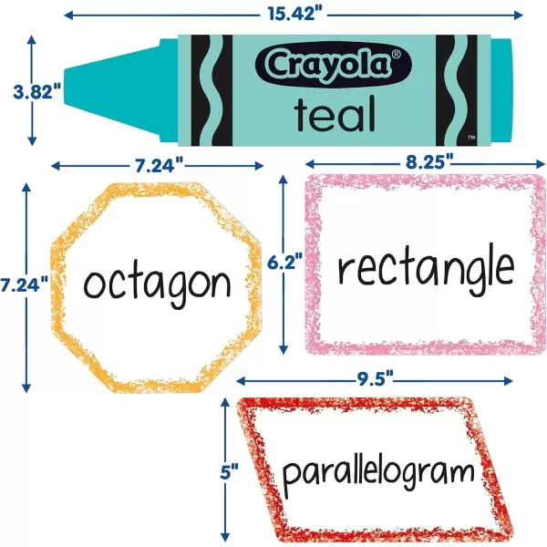 imageEureka Crayola Colors and Shapes Classroom Bulletin Board Set for Teachers 28 PiecesOSFA Pack of 2