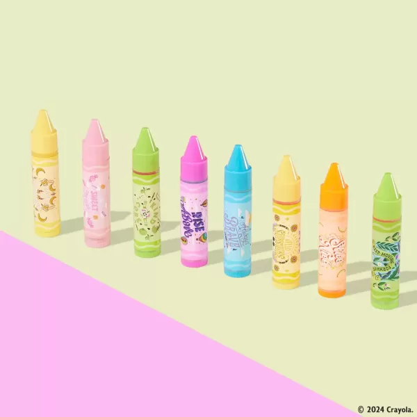 imageLip Smacker Crayola Lip Balm Party Pack  8 Moisturizing Lip Balms Cotton Candy Orange Sherbert Watermelon Berry Apple Banana Hydrating ampamp Protecting  CrueltyFreeColor of Kindness